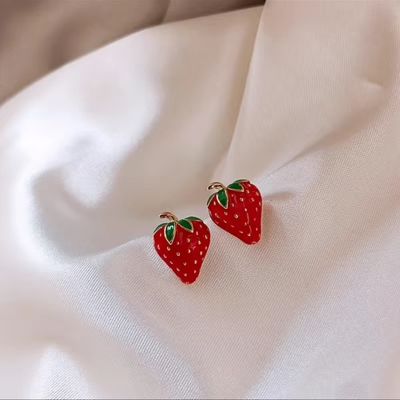 NWT Strawberry Earrings - Picture 2 of 4